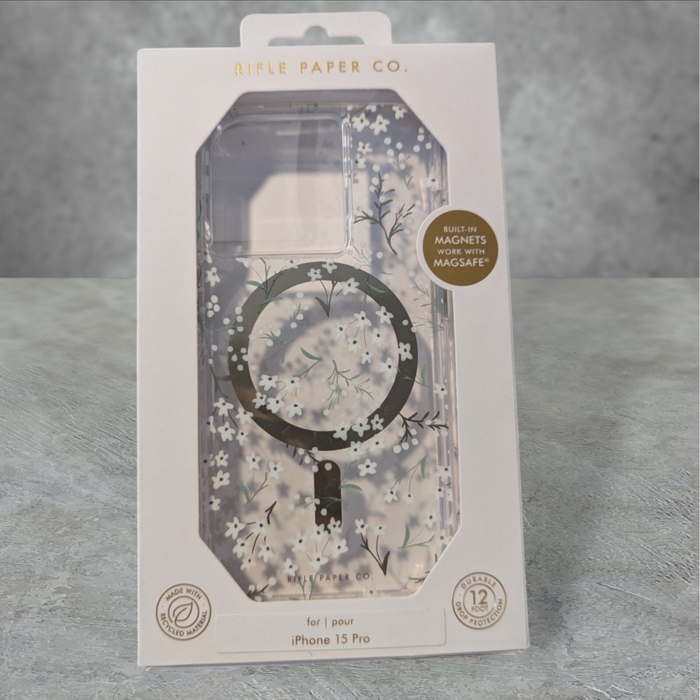 Y5. Rifle Paper Co Case Apple iPhone 15 Pro Petite Fleurs -See Full Description